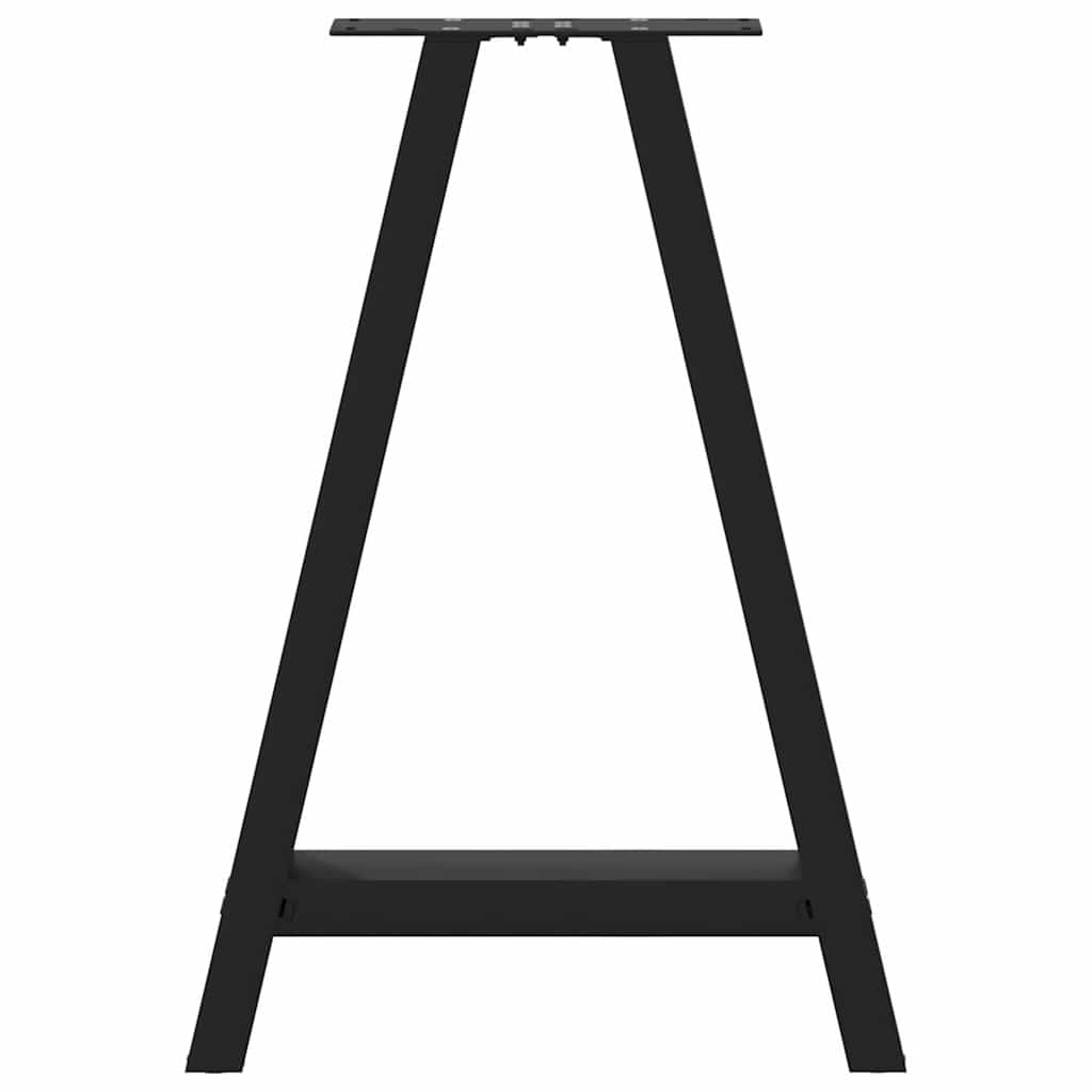 Valgomojo stalo kojelės, A formos, 2 vnt., juodos, 50x(72-73) cm, plienas