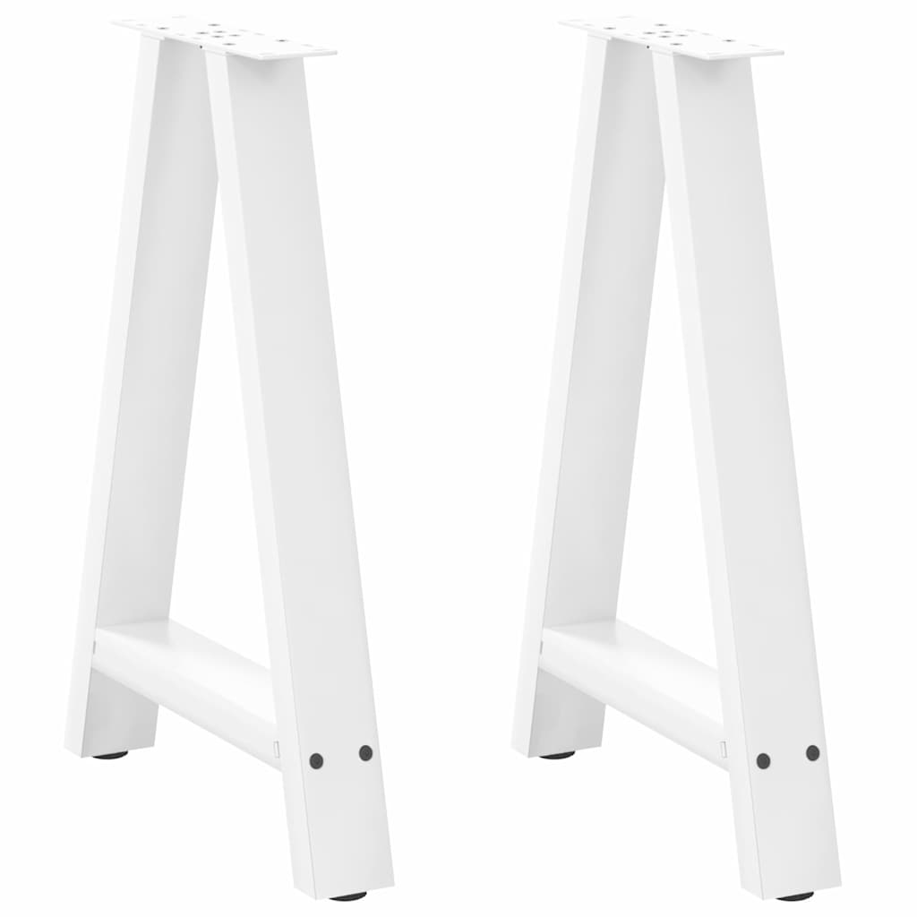 Valgomojo stalo kojelės, A formos, 2 vnt., baltos, 50x(72-73) cm, plienas