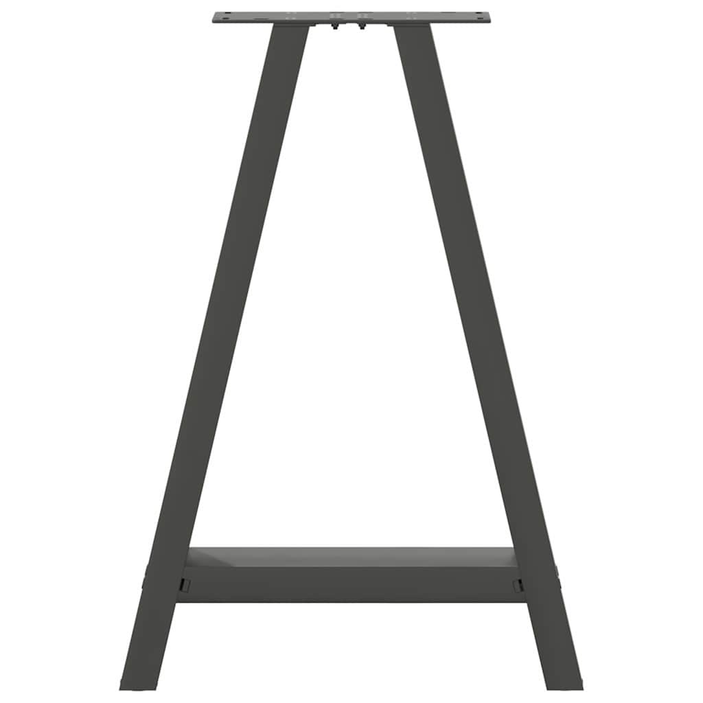 Dining table legs, 2 pcs, anthracite, 50x(72-73) cm, steel, A-shaped