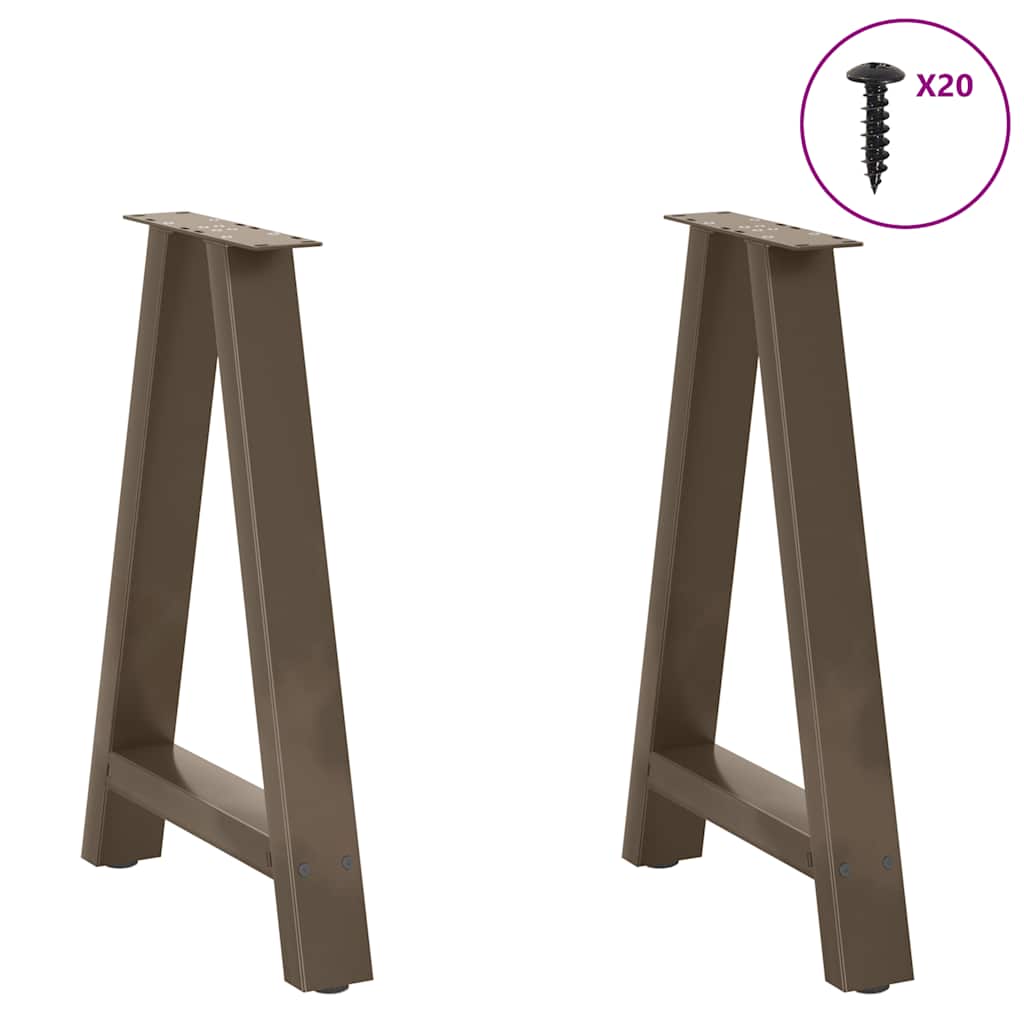 Valgomojo stalo kojos, A formos, 2 vnt., 50x(72-73) cm, plienas
