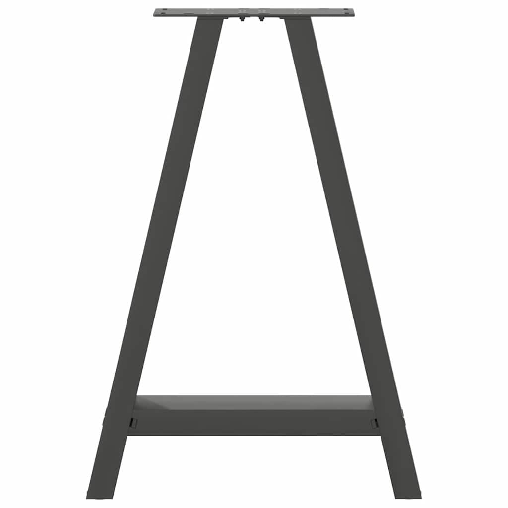 Valgomojo stalo kojos, 2 vnt., antracito spalvos, 60x(72-73) cm, plienas