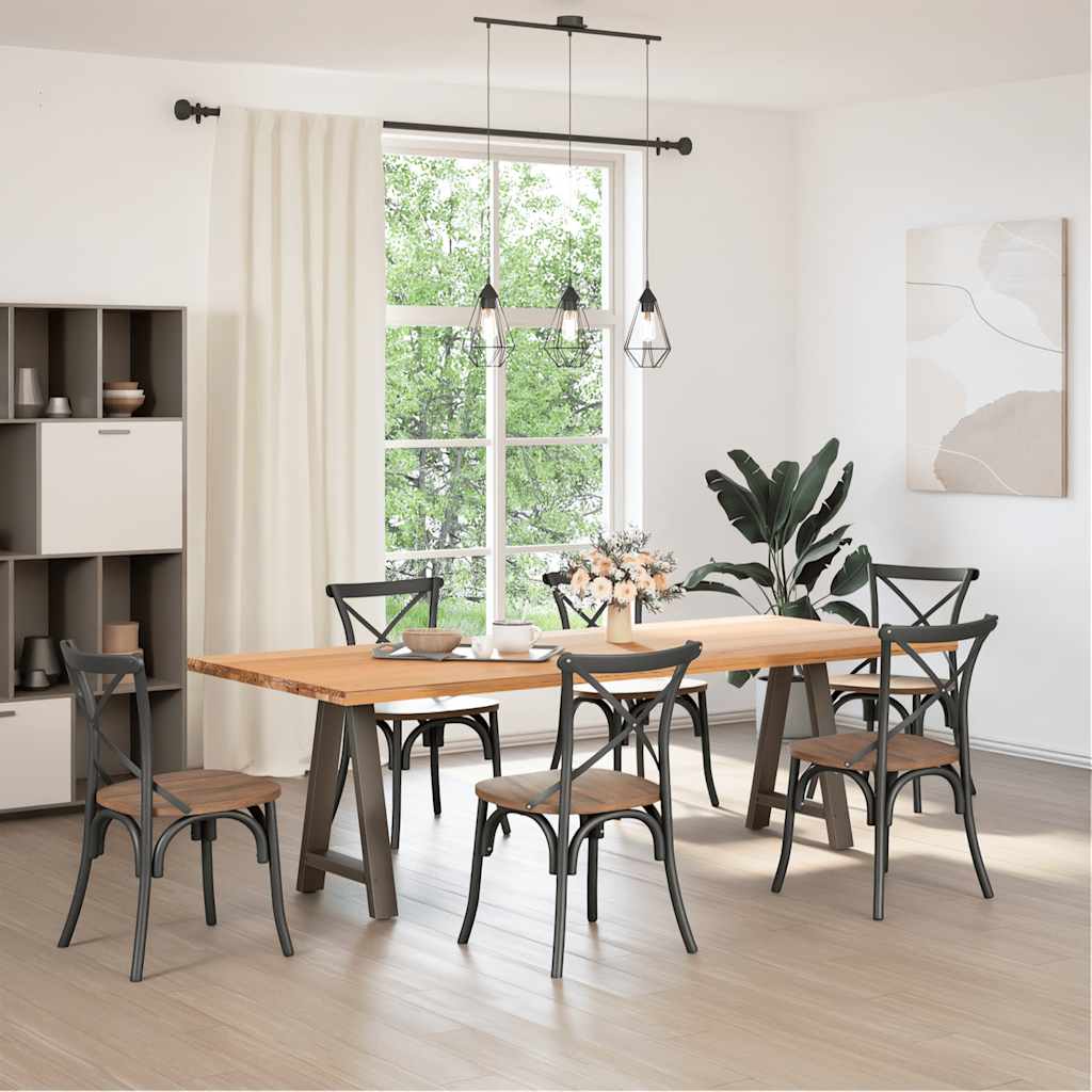 Dining table legs, A-shaped, 2 pcs., 60x(72-73) cm, steel