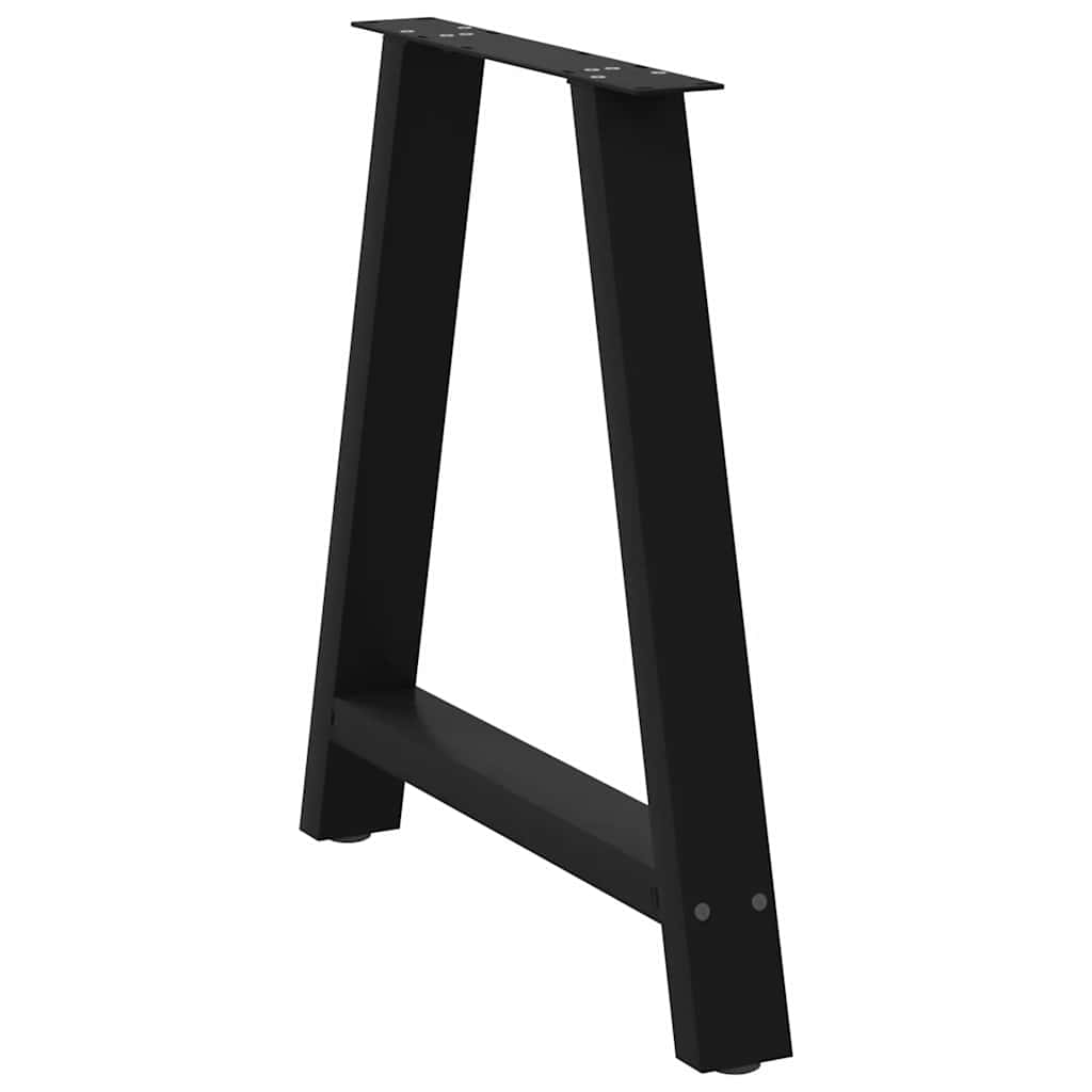 Valgomojo stalo kojelės, A formos, 2 vnt., juodos, 70x(72-73) cm, plienas