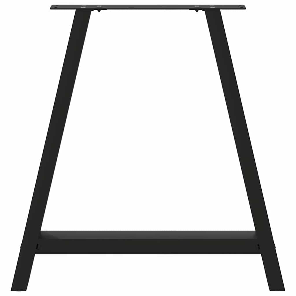 Valgomojo stalo kojelės, A formos, 2 vnt., juodos, 70x(72-73) cm, plienas
