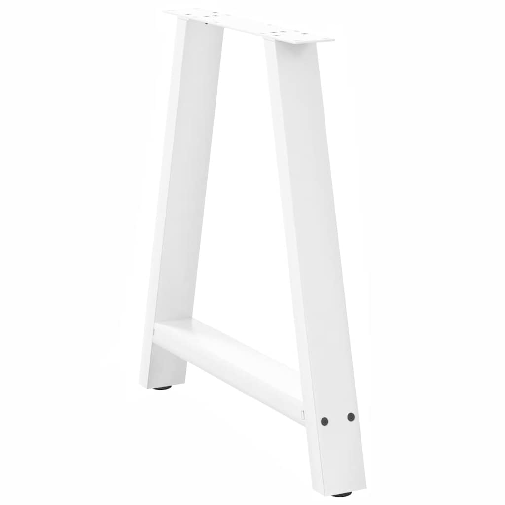 Valgomojo stalo kojelės, 2 vnt., baltos, 70x(72-73) cm, plienas, A formos