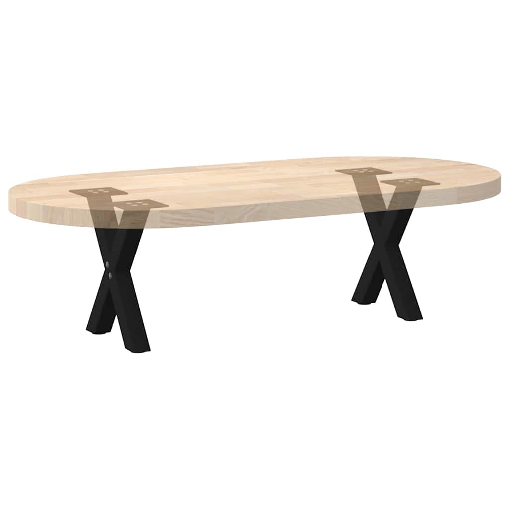 Kavos staliuko kojelės, X formos, 2 vnt., juodos, 30x(30-31) cm, plienas