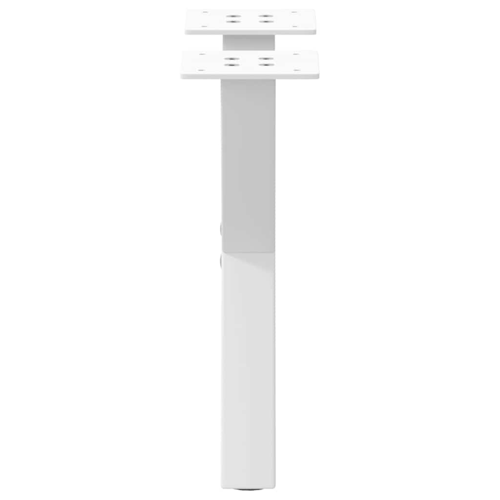 Kavos staliuko kojelės, 2 vnt., baltos, 30x(30-31) cm, plienas, X formos