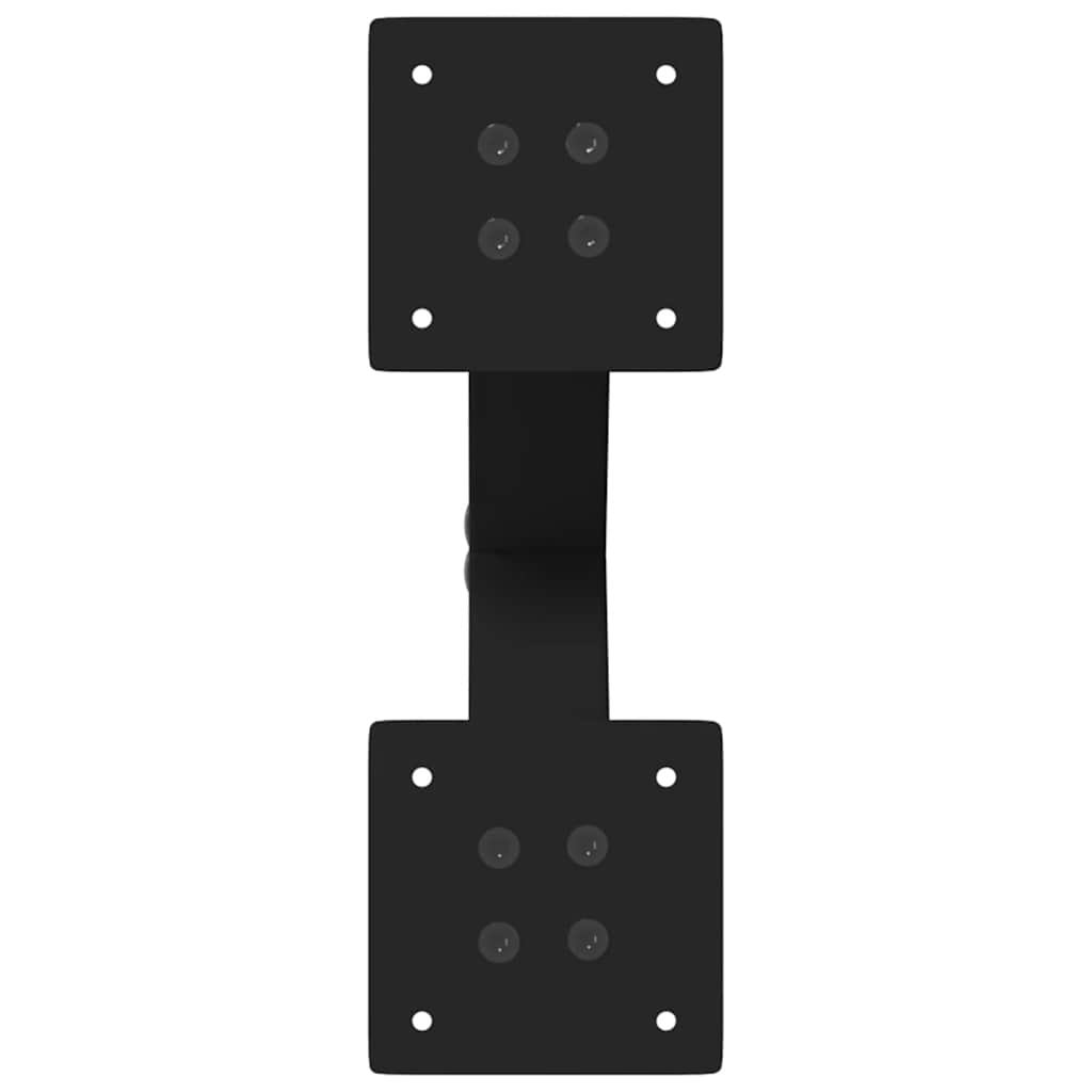 Kavos staliuko kojelės, X formos, 2 vnt., juodos, 37x(30-31) cm, plienas