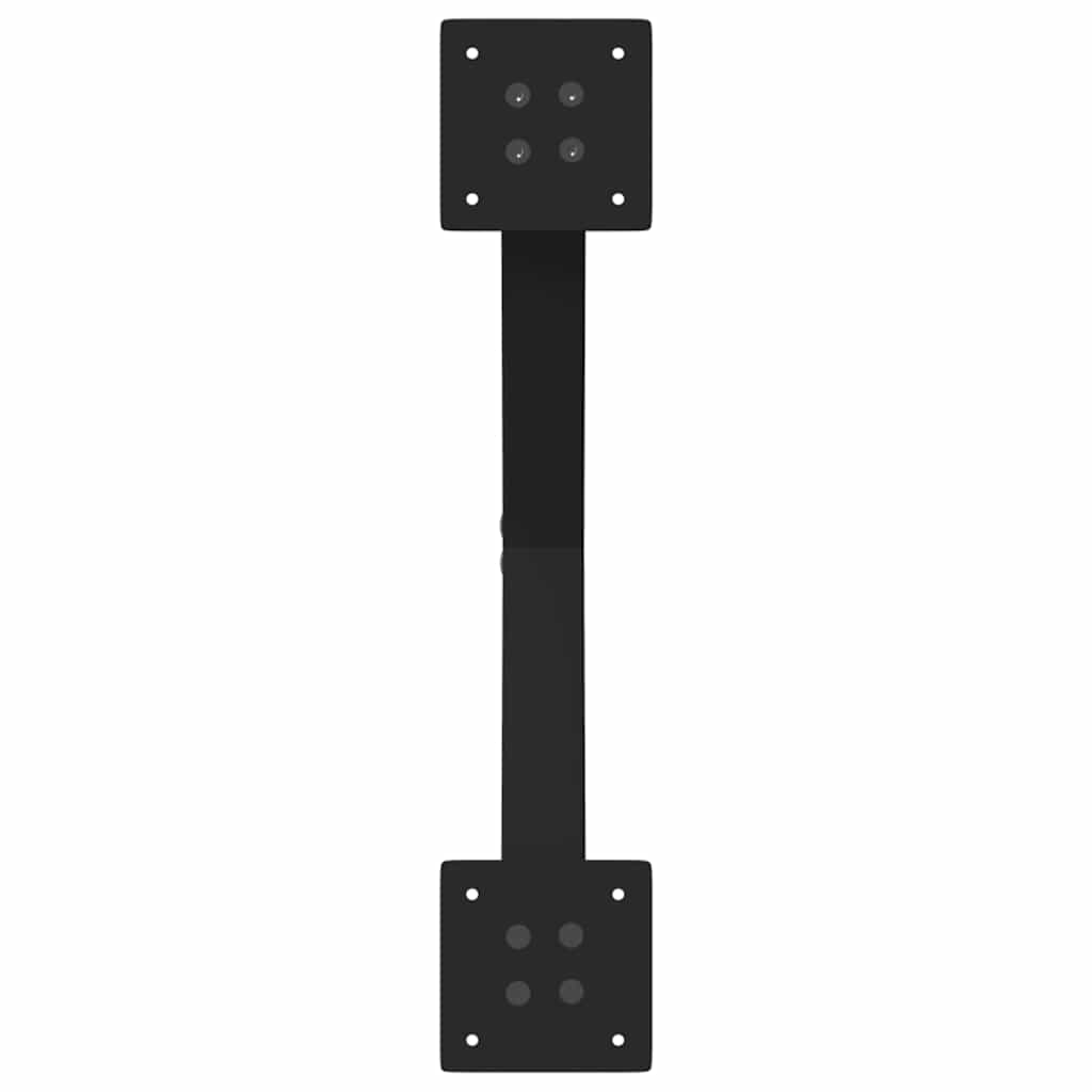 Kavos staliuko kojelės, X formos, 2 vnt., juodos, 50x(30-31) cm, plienas