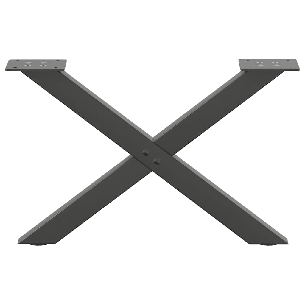 Kafijas galdiņa kājas, 2 gab., antracīta krāsā, 50x(30-31) cm, tērauds