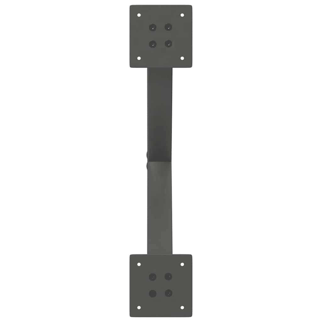 Kavos staliuko kojelės, 2 vnt., antracito spalvos, 50x(30-31) cm, plienas