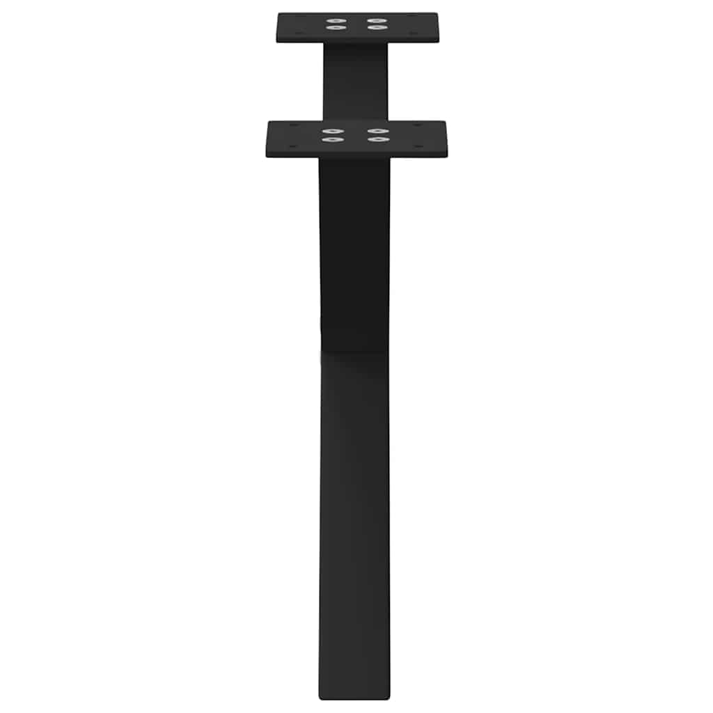 Kavos staliuko kojelės, 2 vnt., juodos, 60x(30-31) cm, plienas, X formos
