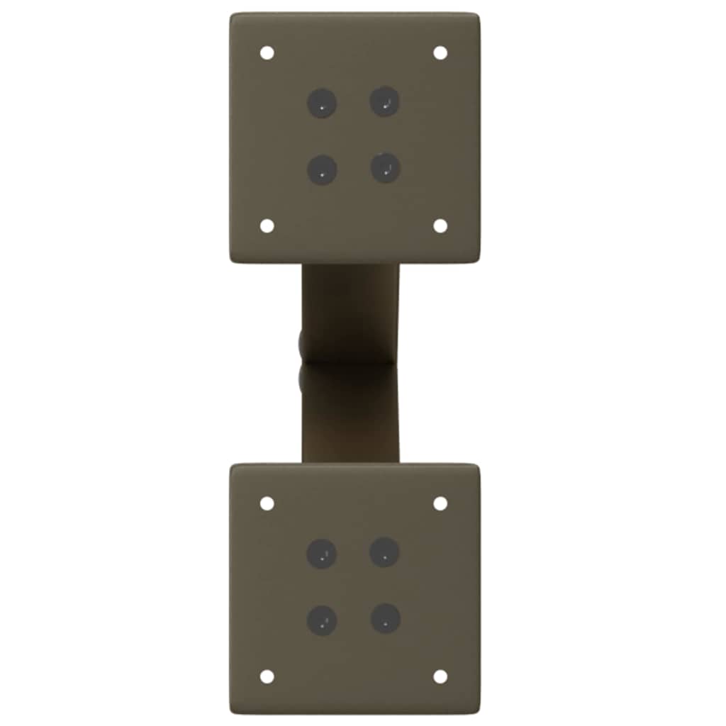 Kavos staliuko kojelės, X formos, 2 vnt., natūralus plienas, 28x(42-43) cm, plienas
