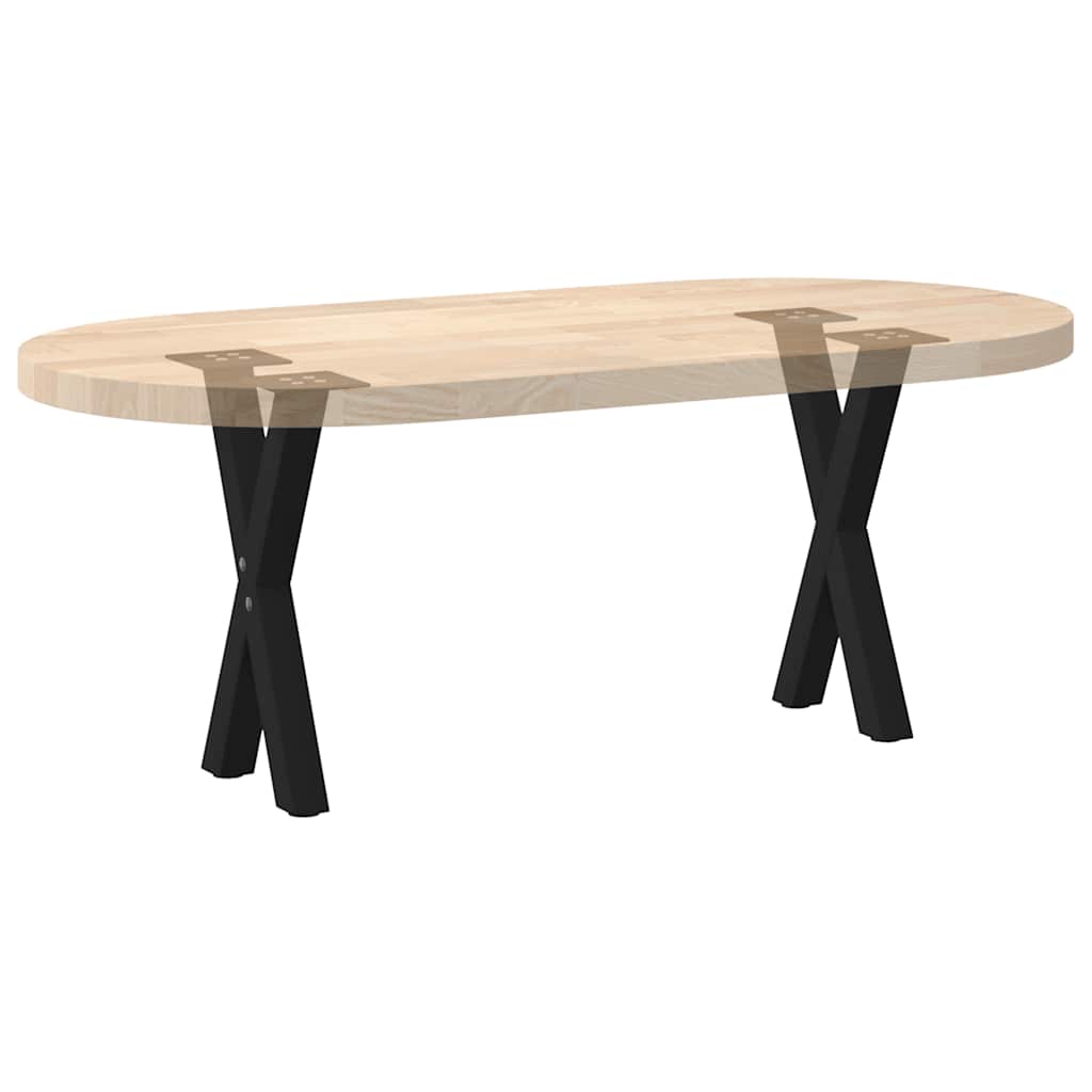 Coffee Table Legs, X-Shaped, 2 pcs., Black, 38x(42-43) cm, Steel