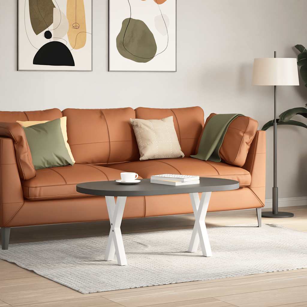 Kafijas galdiņa kājas, X formas, 2 gab., baltas, 38x(42-43) cm, tērauds