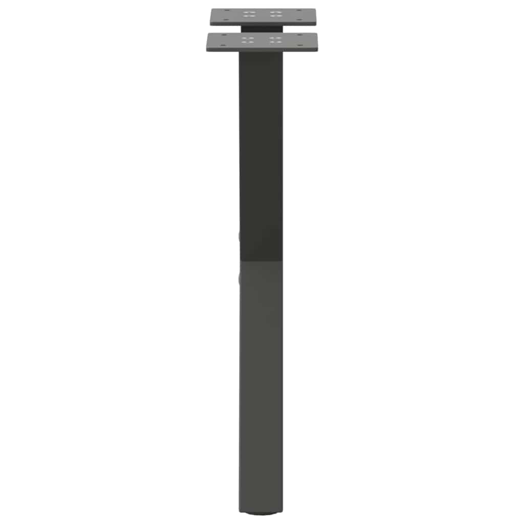 Coffee table legs, 2 pcs., anthracite, 38x(42-43) cm, steel