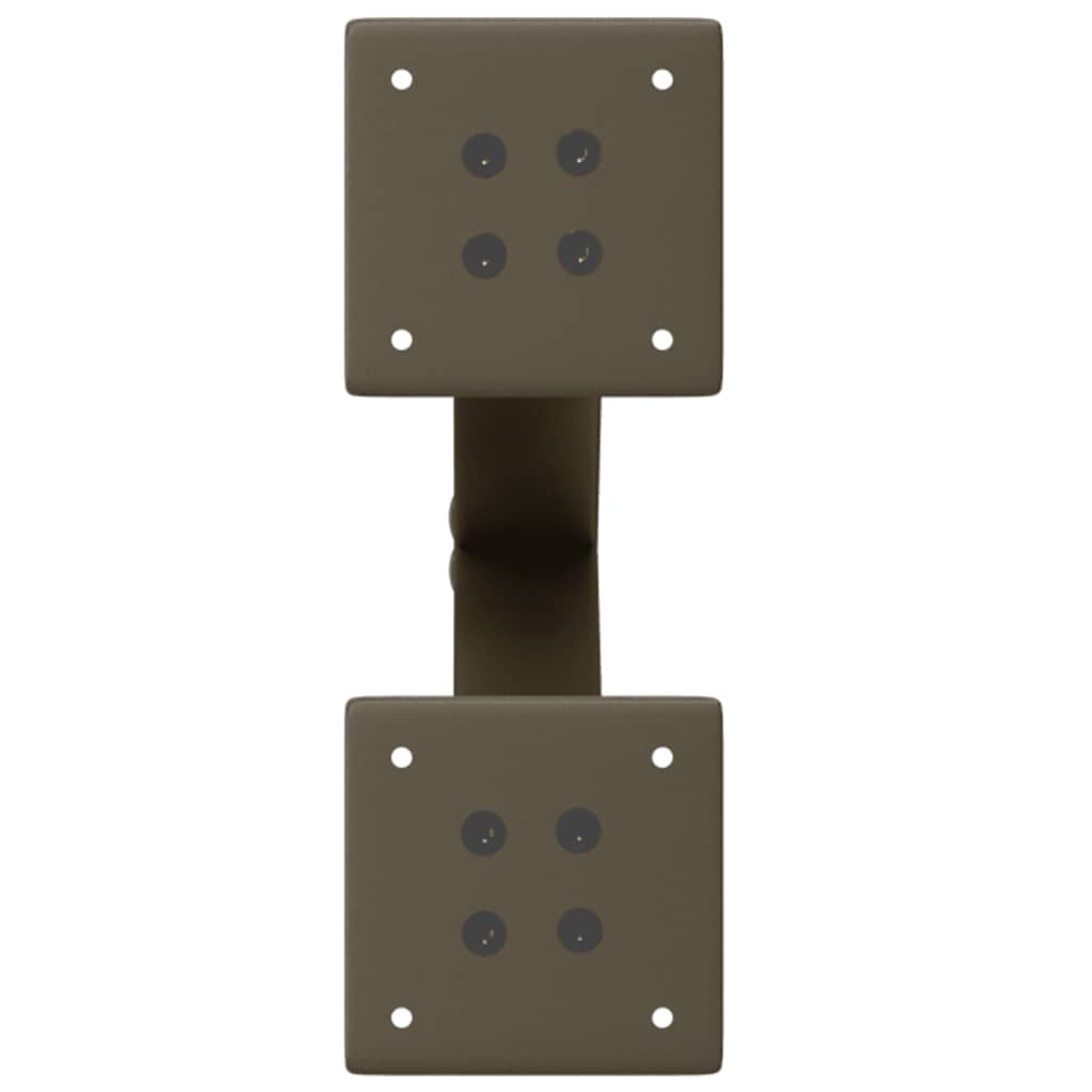 Kavos staliuko kojelės, X formos, 2 vnt., natūralus plienas, 38x(42-43) cm, plienas