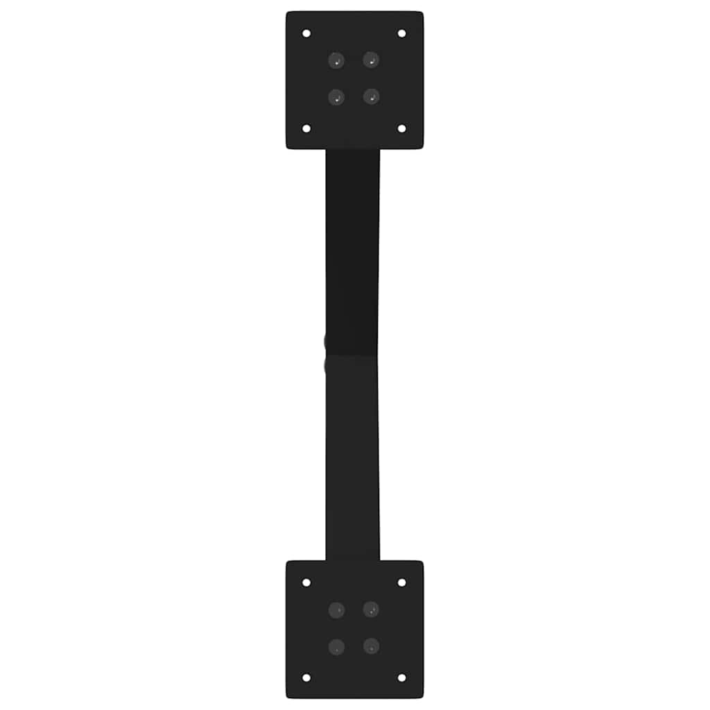 Kavos staliuko kojelės, X formos, 2 vnt., juodos, 50x(42-43) cm, plienas