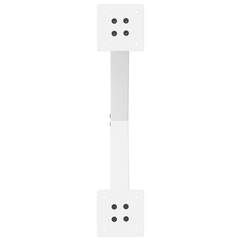 Kavos staliuko kojelės, X formos, 2 vnt., baltos, 50x(42-43) cm, plienas