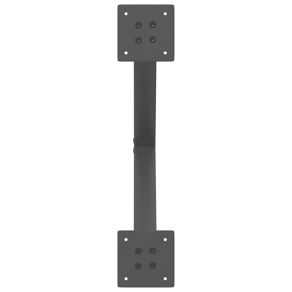 Kavos staliuko kojelės, 2 vnt., antracito spalvos, 50x(42-43) cm, plienas