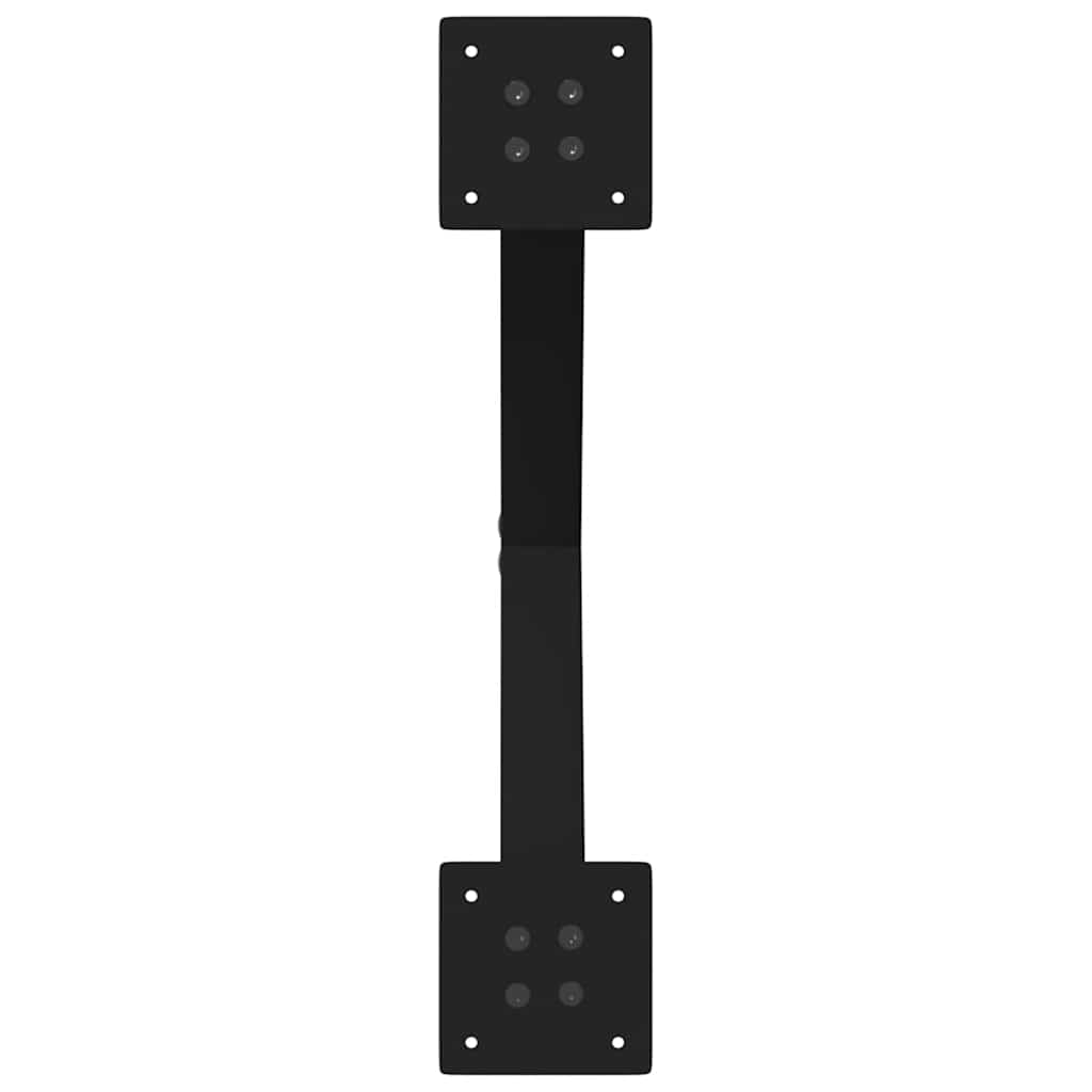 Kavos staliuko kojelės, 2 vnt., juodos, 60x(42-43) cm, plienas, X formos