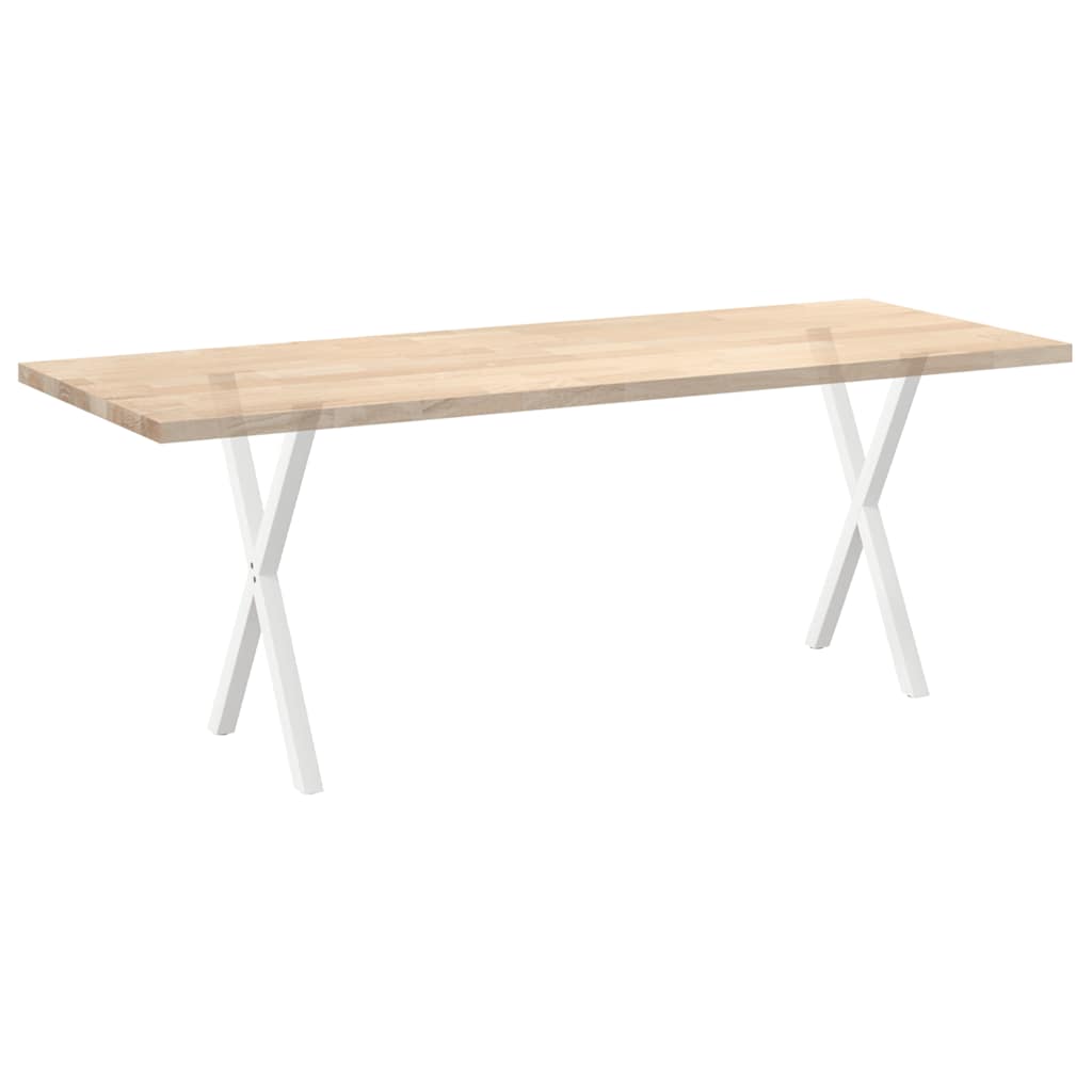 Valgomojo stalo kojos, X formos, 2 vnt., baltos, 50x(72-73) cm, plienas