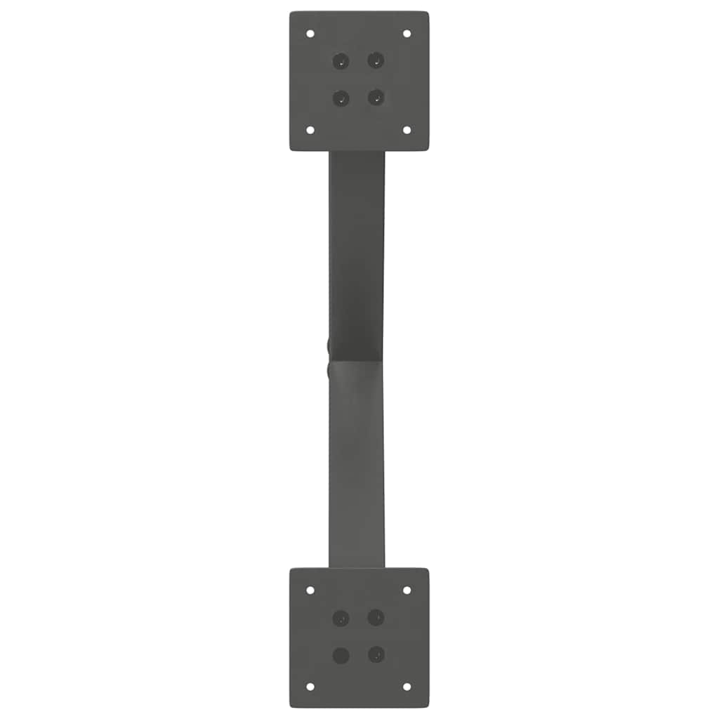 Ēdamgalda kājas, X formas, 2 gab., antracīta krāsā, 50x(72-73) cm, tērauds