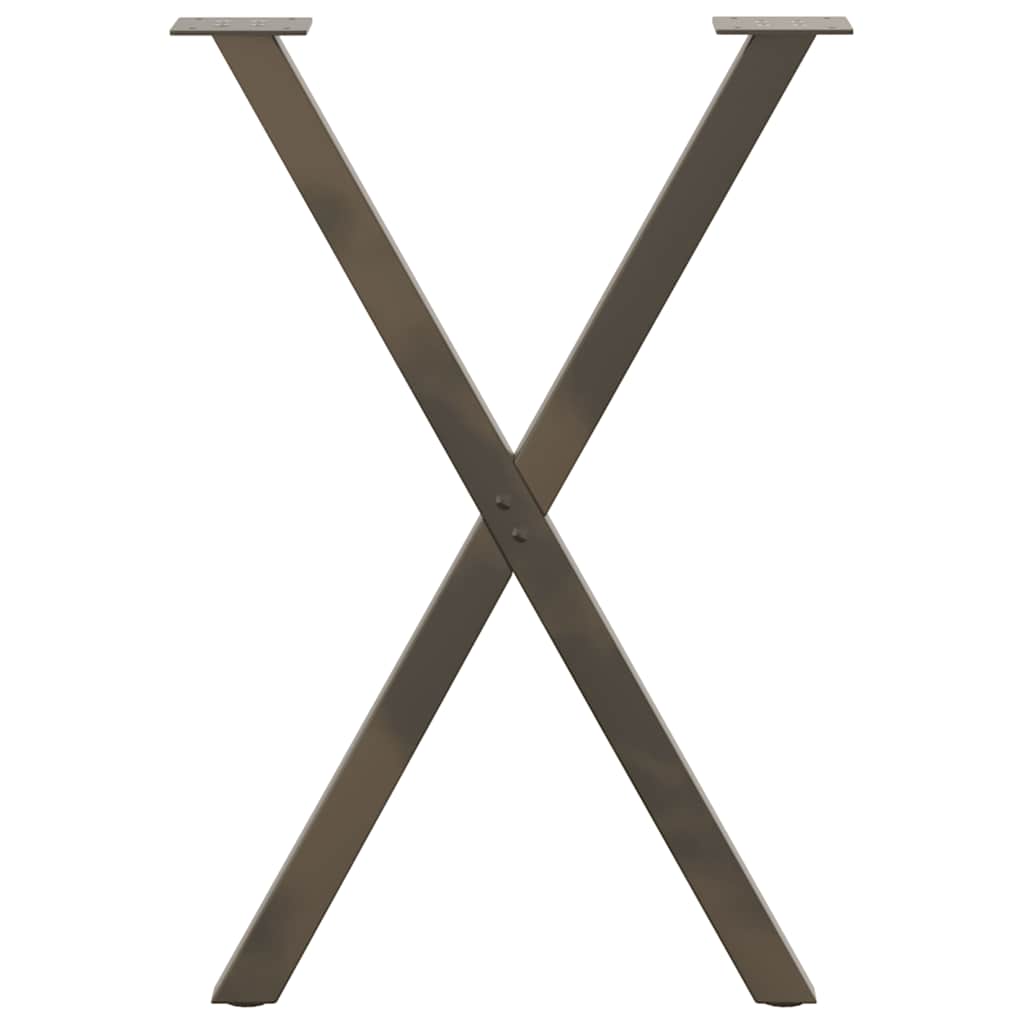 Valgomojo stalo kojelės, X formos, 2 vnt., 50x(72-73)cm plienas