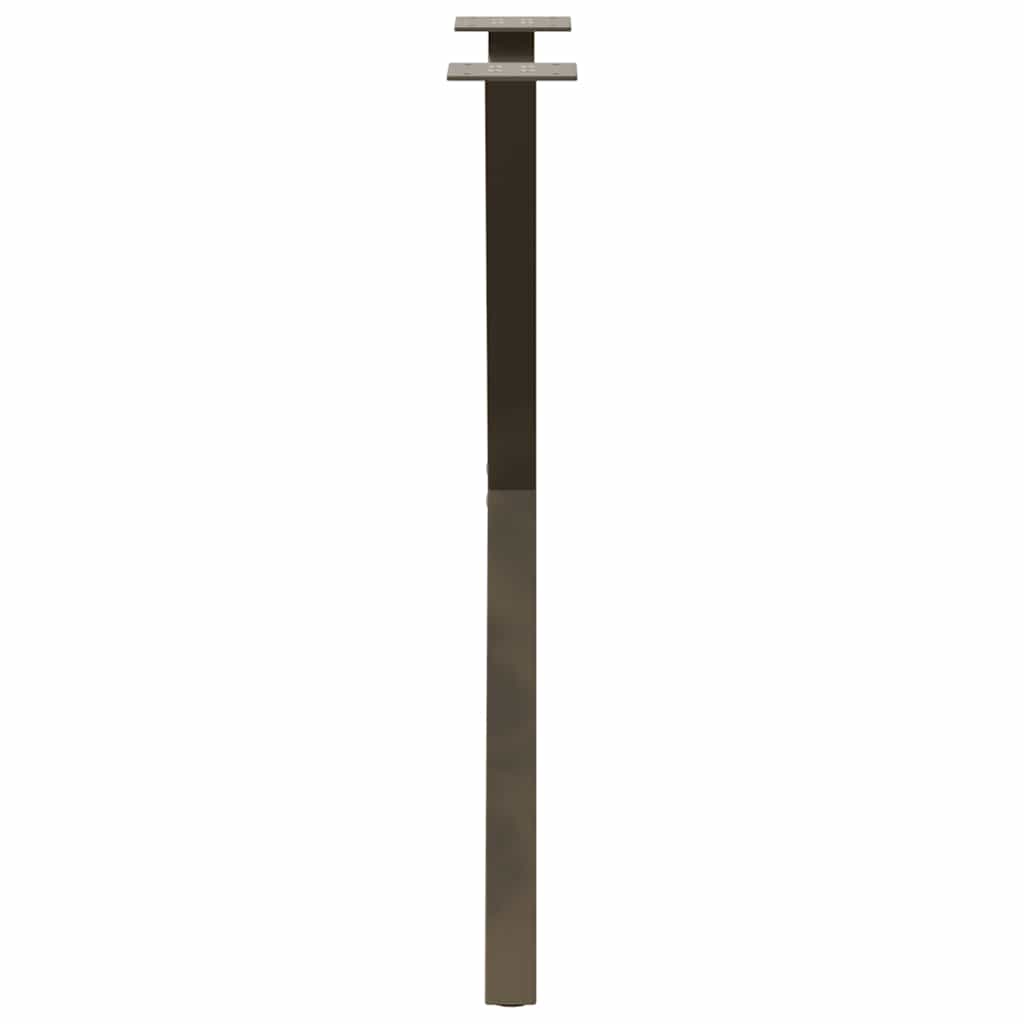 Valgomojo stalo kojos, X formos, 2 vnt., natūralus plienas, 50x(72-73) cm, plienas