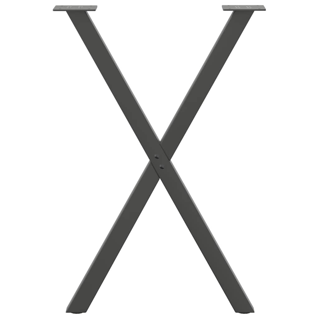 Valgomojo stalo kojelės, X formos, 2 vnt., 60x(72-73) cm