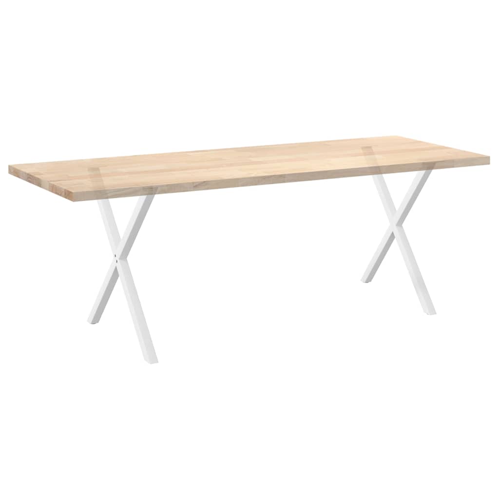 Valgomojo stalo kojos, 2 vnt., baltos, 80x(72-73) cm, plienas, X formos