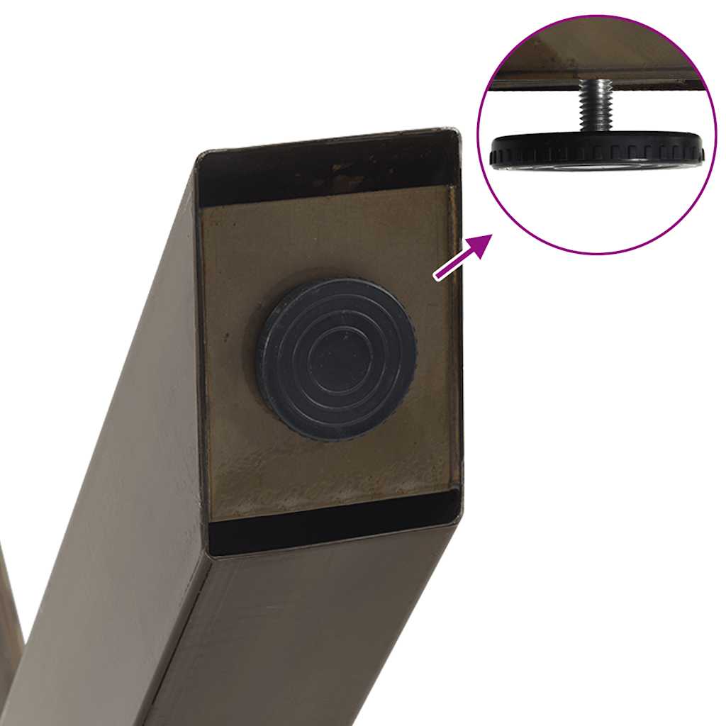 Valgomojo stalo kojelės, X formos, 2 vnt., 80x(72-73)cm plienas