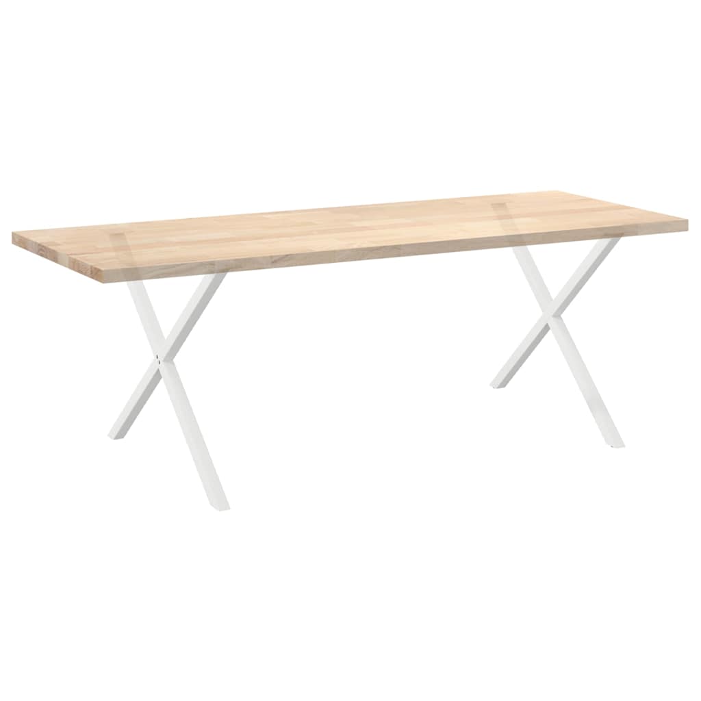 Valgomojo stalo kojos, 2 vnt., baltos, 90x(72-73) cm, plienas, X formos