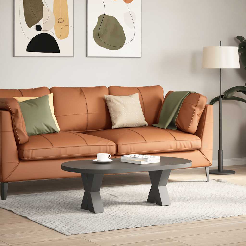 Kavos staliuko kojelės, 2 vnt., antracito spalvos, 40x(30-31) cm, plienas