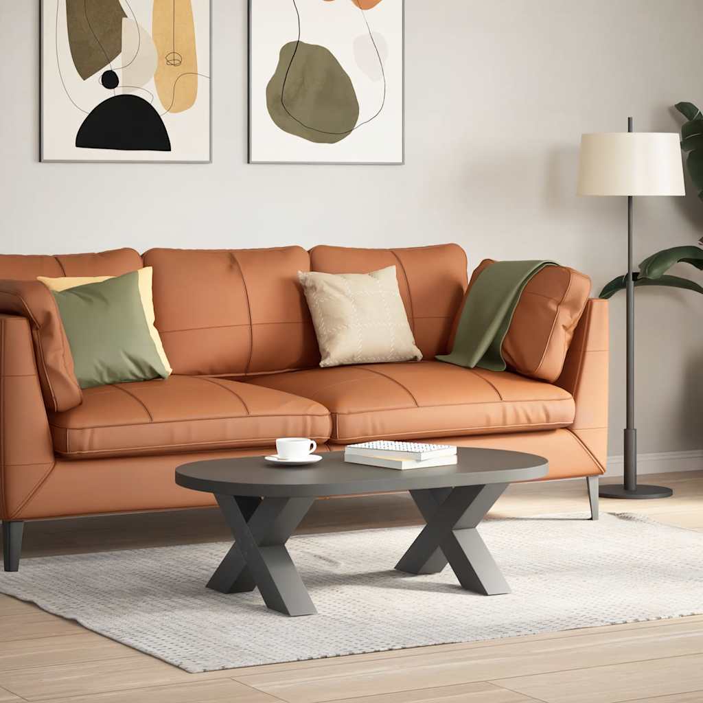 Kavos staliuko kojelės, 2 vnt., antracito spalvos, 60x(30-31) cm, plienas