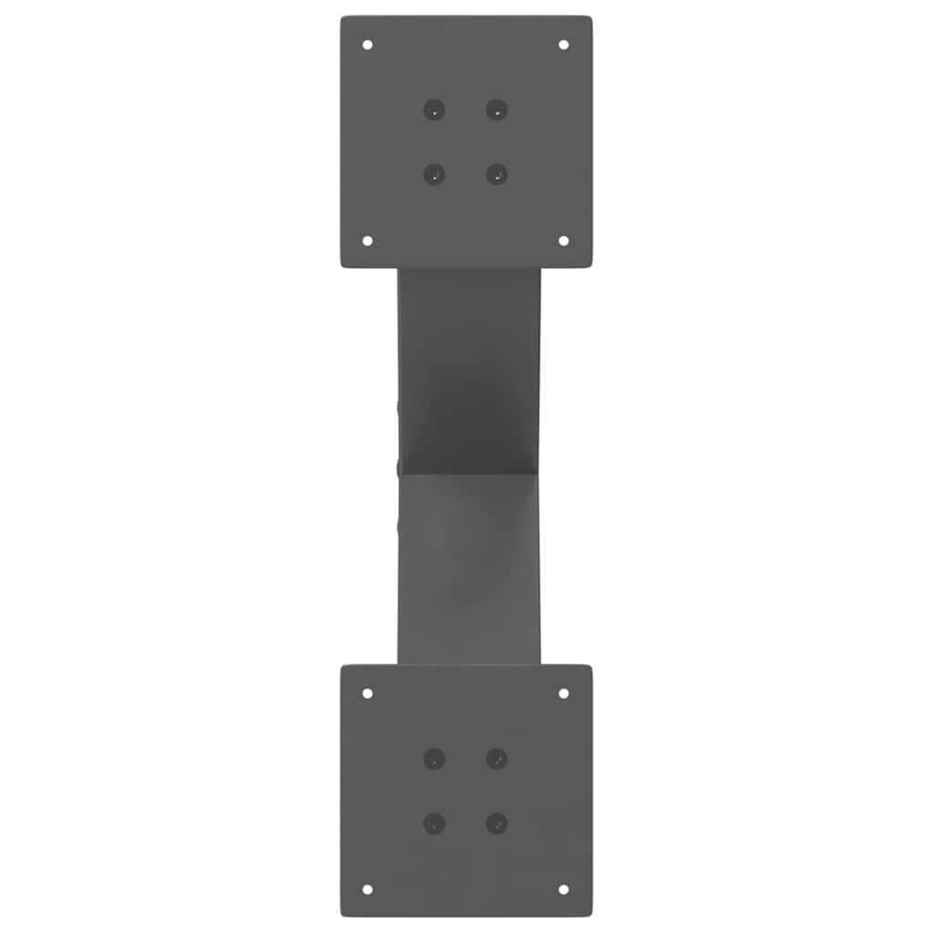 Kavos staliuko kojelės, 2 vnt., antracito spalvos, 60x(30-31) cm, plienas