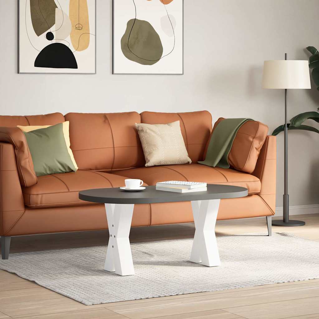 Kavos staliuko kojelės, X formos, 2 vnt., baltos, 28x(42-43) cm, plienas