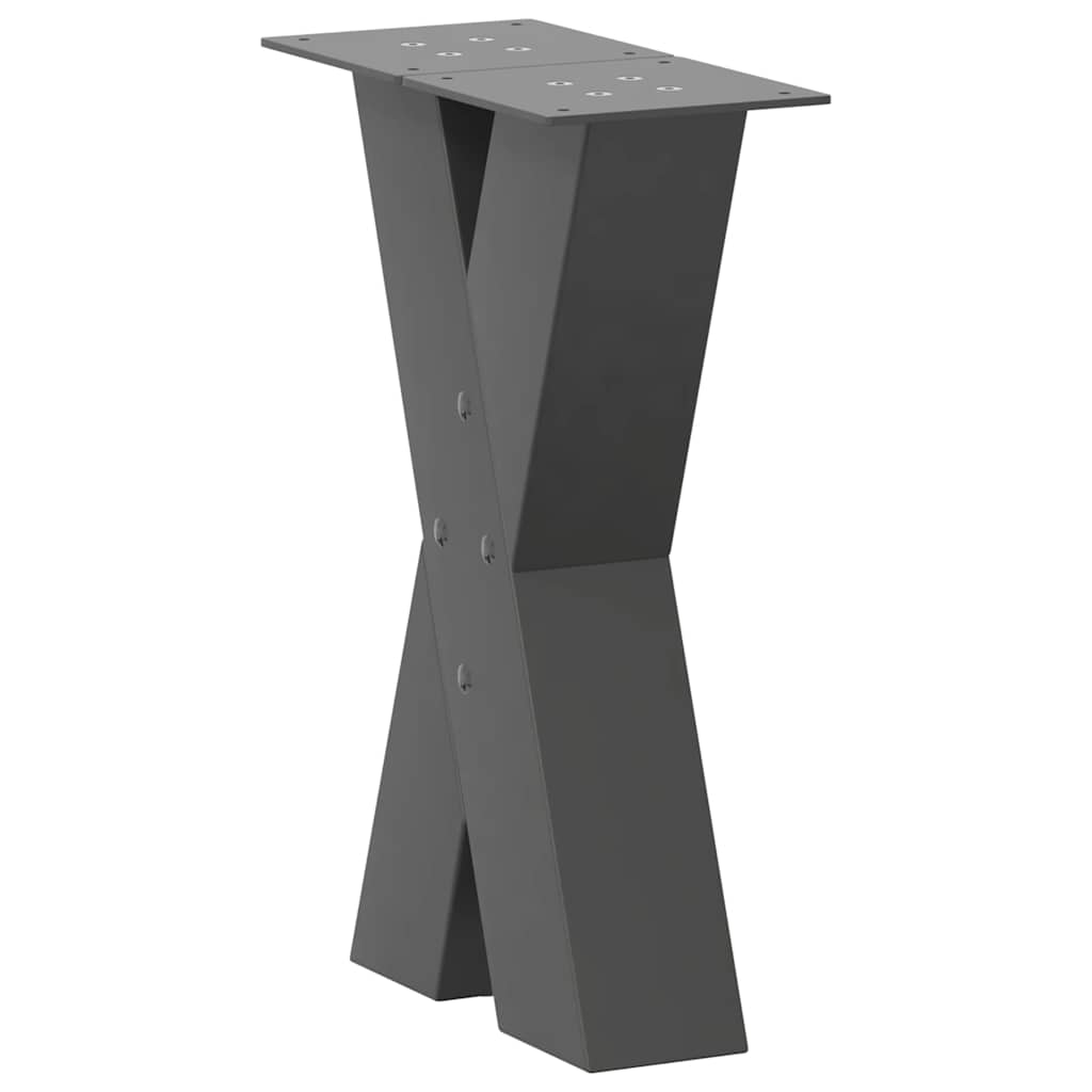 Kafijas galdiņa kājas, 2 gab., antracīta krāsā, 28x(42-43) cm, tērauds