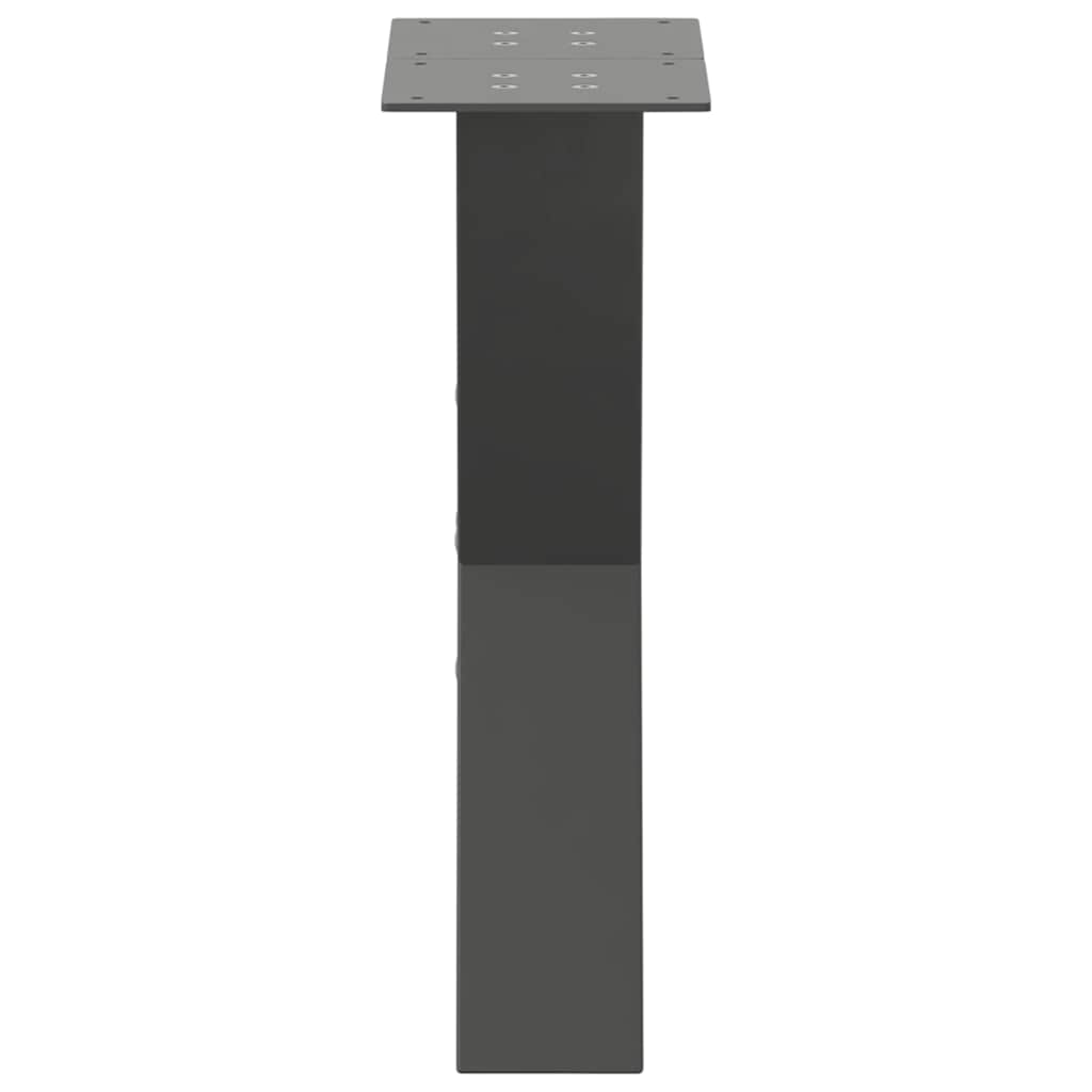 Kavos staliuko kojelės, 2 vnt., antracito spalvos, 28x(42-43) cm, plienas