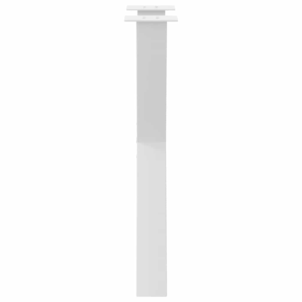 Valgomojo stalo kojos, X formos, 2 vnt., baltos, 50x(72-73) cm, plienas