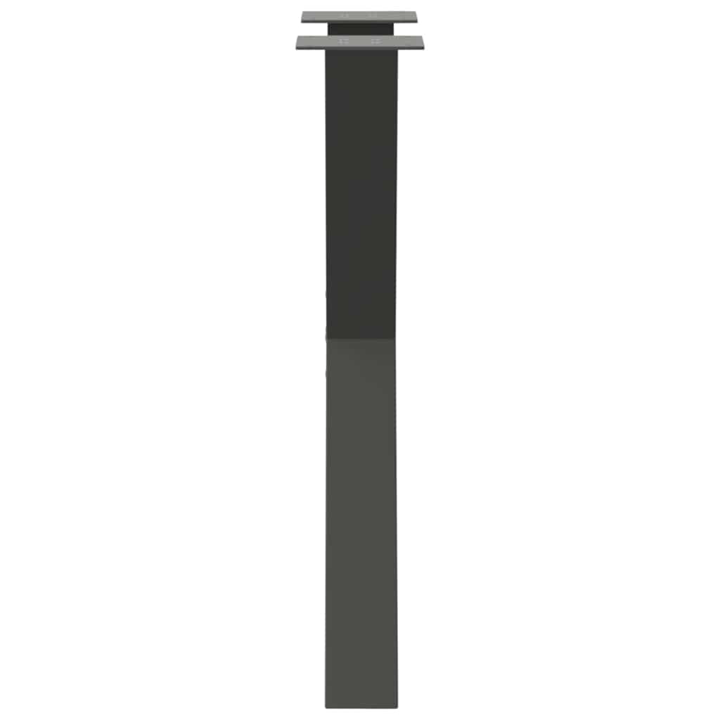 Valgomojo stalo kojos, X formos, 2 vnt., antracito spalvos, 50x(72-73) cm, plienas