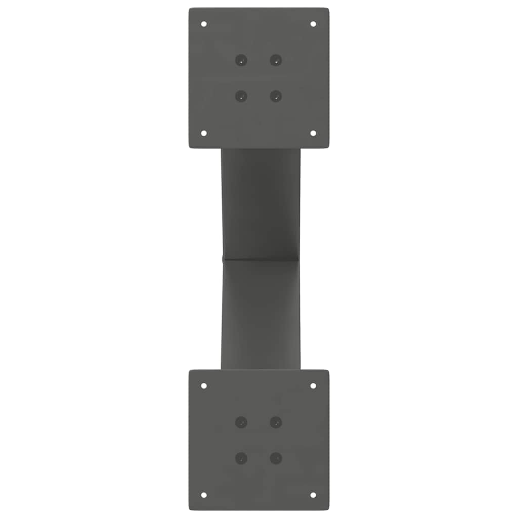 Valgomojo stalo kojos, X formos, 2 vnt., antracito spalvos, 50x(72-73) cm, plienas