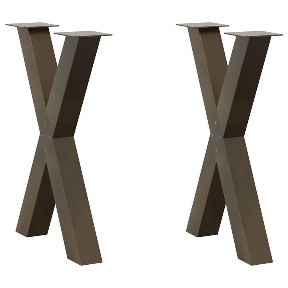 Valgomojo stalo kojelės, X formos, 2 vnt., 50x(72-73)cm plienas
