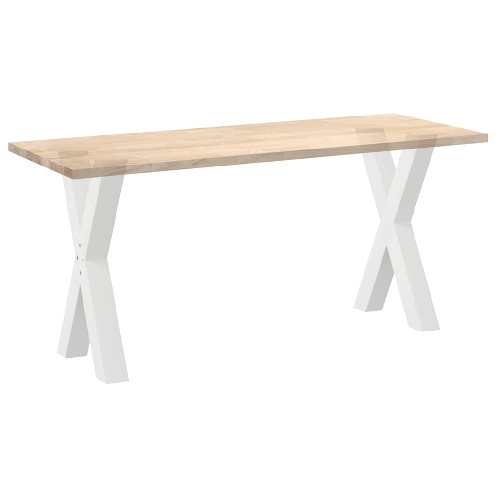 Valgomojo stalo kojos, 2 vnt., baltos, 60x(72-73) cm, plienas, X formos