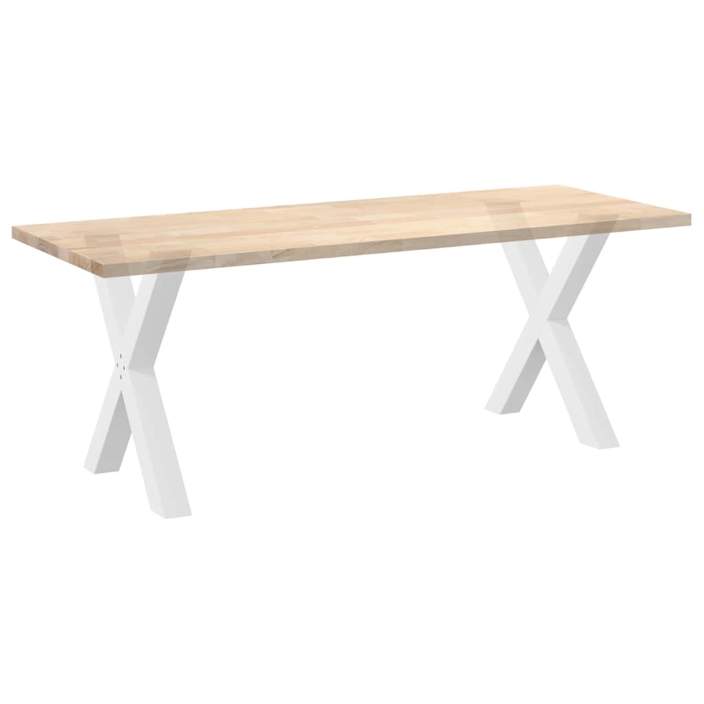 Ēdamistabas galda kājas, 2 gab., baltas, 70x(72-73) cm, tērauds, X veida