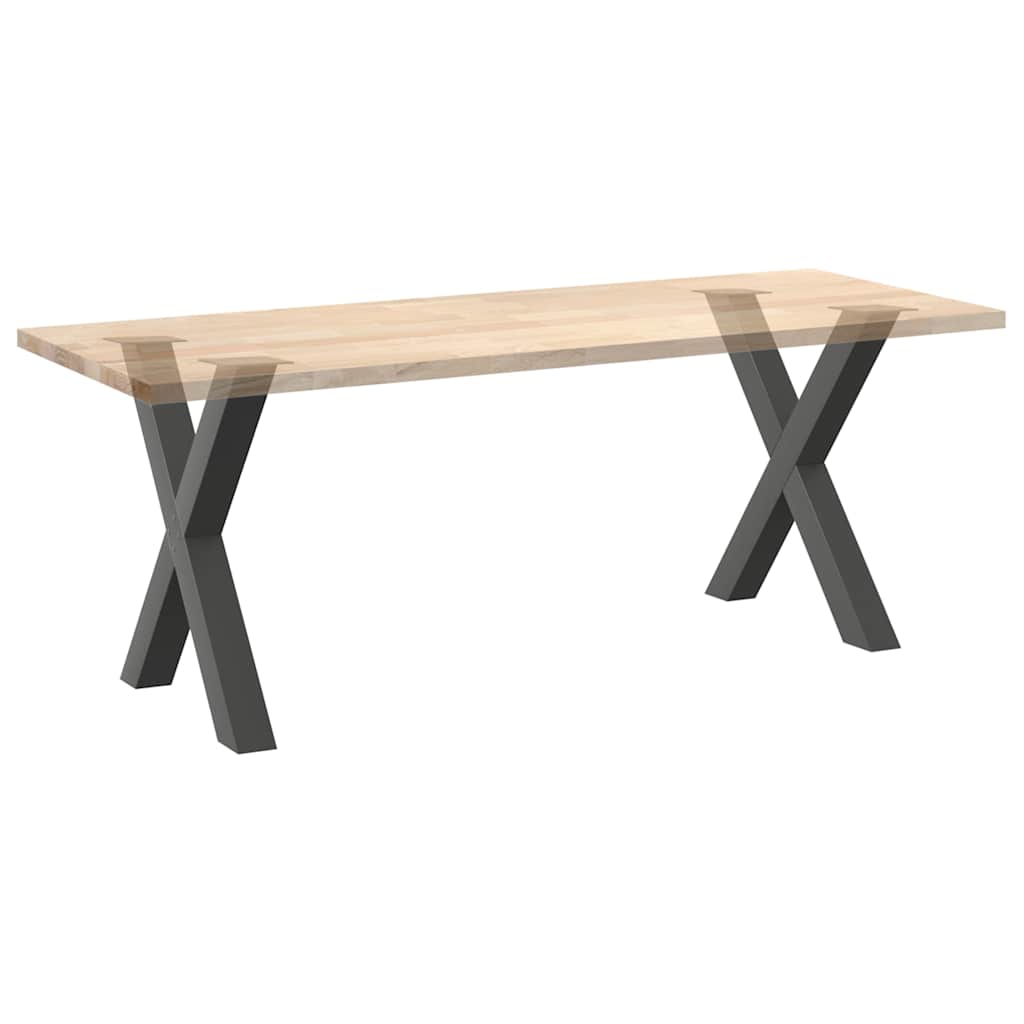 Valgomojo stalo kojos, 2 vnt., antracito spalvos, 80x(72-73) cm, plienas