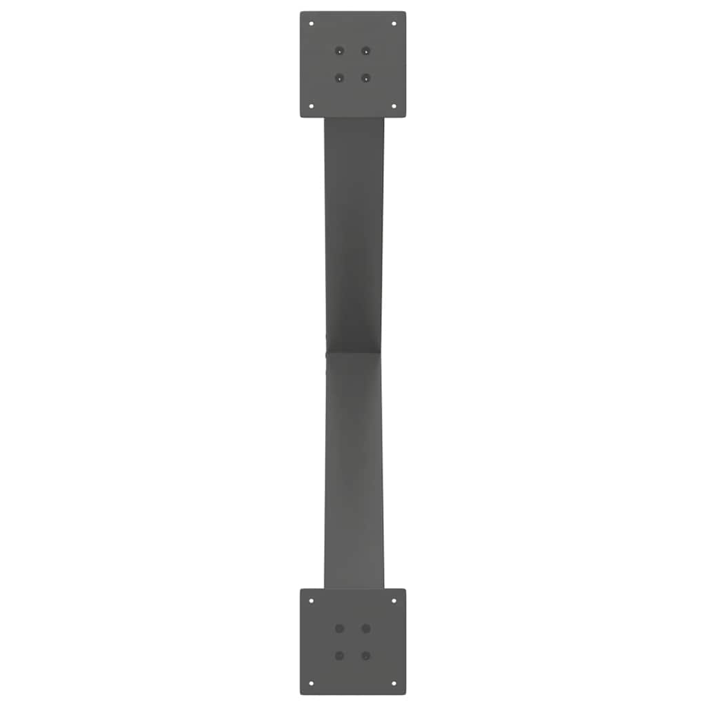 Valgomojo stalo kojos, 2 vnt., antracito spalvos, 90x(72-73) cm, plienas