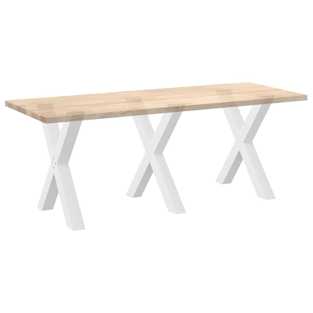 Valgomojo stalo kojos, 3 vnt., baltos, 70x(72-73) cm, plienas, X formos