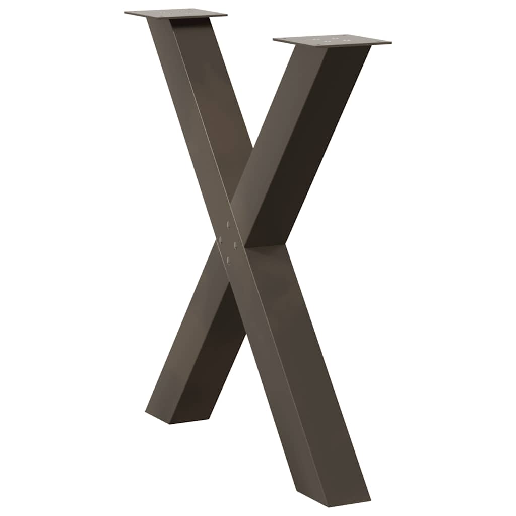 Valgomojo stalo kojelės, X formos, 3 vnt., 70x(72-73)cm plienas