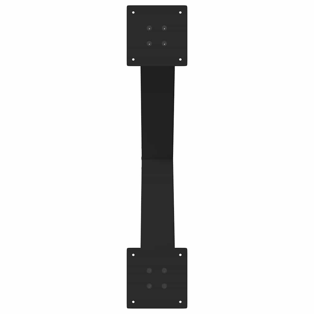 Valgomojo stalo kojos, 3 vnt., juodos, 80x(72-73) cm, plienas, X formos